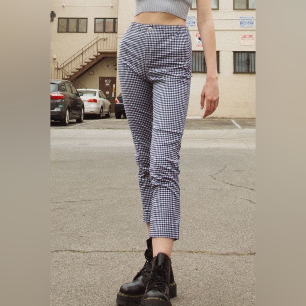 Brandy Melville Blue Gingham Pants
